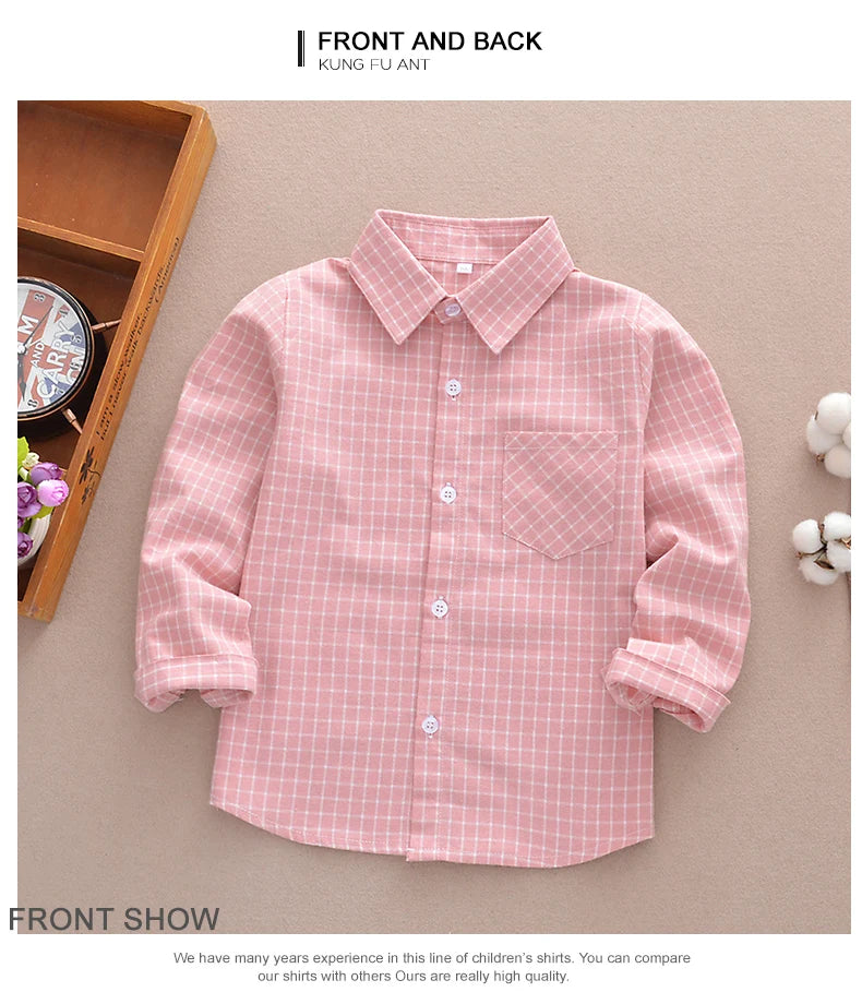 Chemise Enfant à Carreaux en Flanelle pour Garçon
