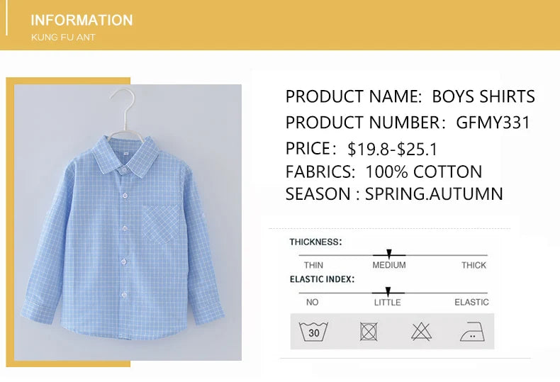 Chemise Enfant à Carreaux en Flanelle pour Garçon