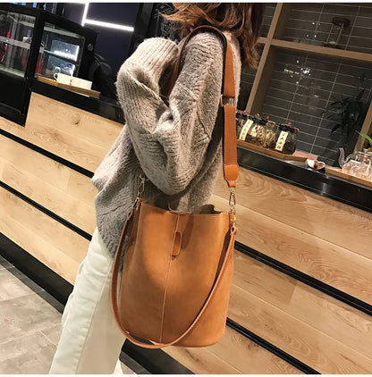 Sac Seau Femme Grande Capacité en Cuir PU Élégant
