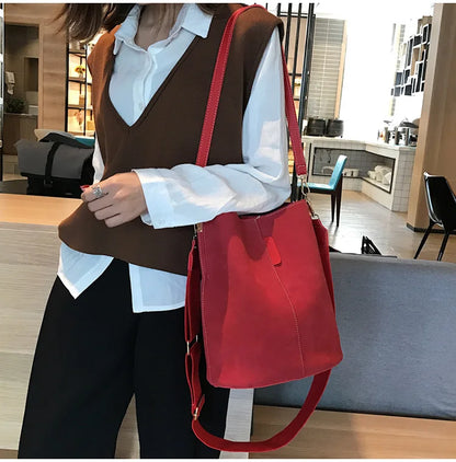 Sac Seau Femme Grande Capacité en Cuir PU Élégant