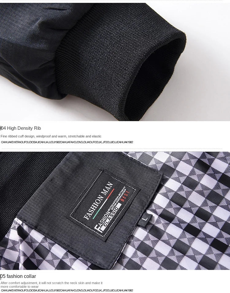 Veste Homme Décontractée Style Baseball Mi-Saison
