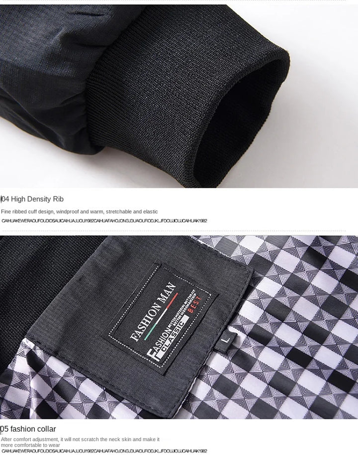 Veste Homme Décontractée Style Baseball Mi-Saison