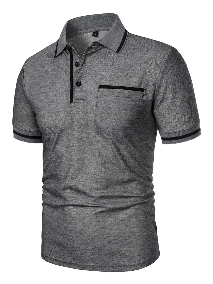 Polo Homme Uni à Manches Courtes