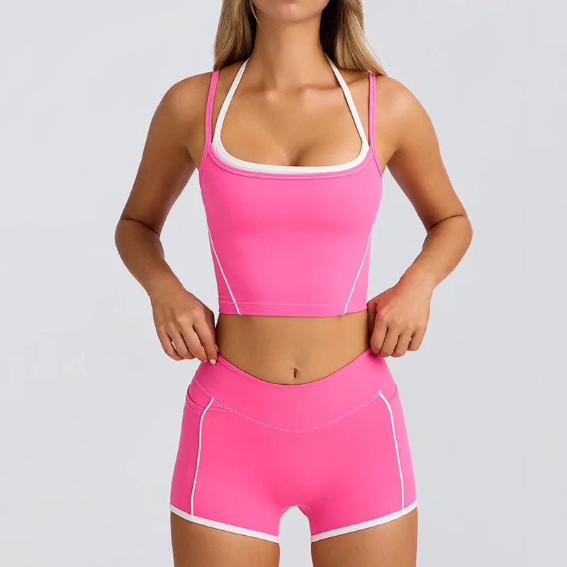Ensemble Sport Femme 3 Pièces pour Yoga, Fitness et Running