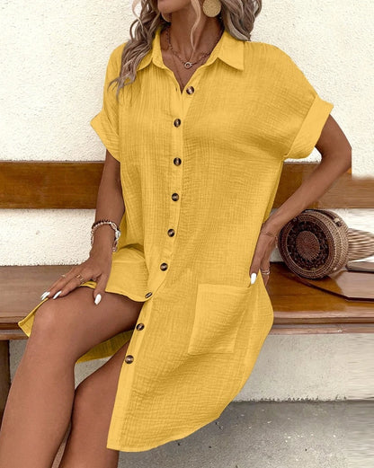 Robe Femme Vintage en Lin & Coton