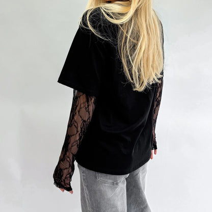 T-shirt Femme Dentelle Vintage