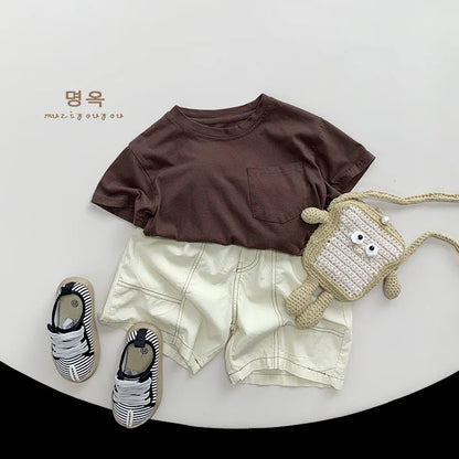 T-shirt Enfant en Coton à Manches Courtes pour Garçon