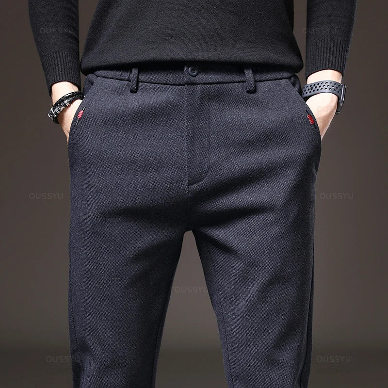 Pantalones elásticos elegantes para hombre