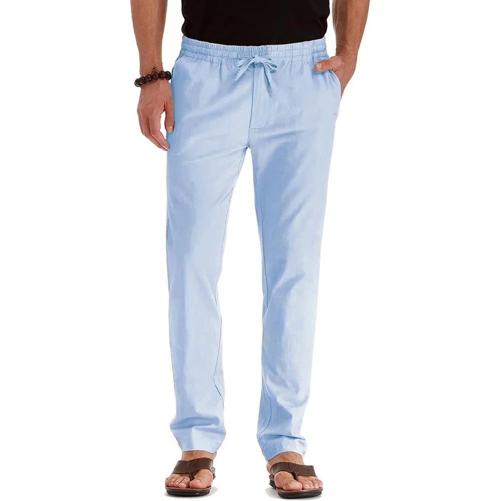 Pantalon Homme Léger Lin & Coton Style Hawaï