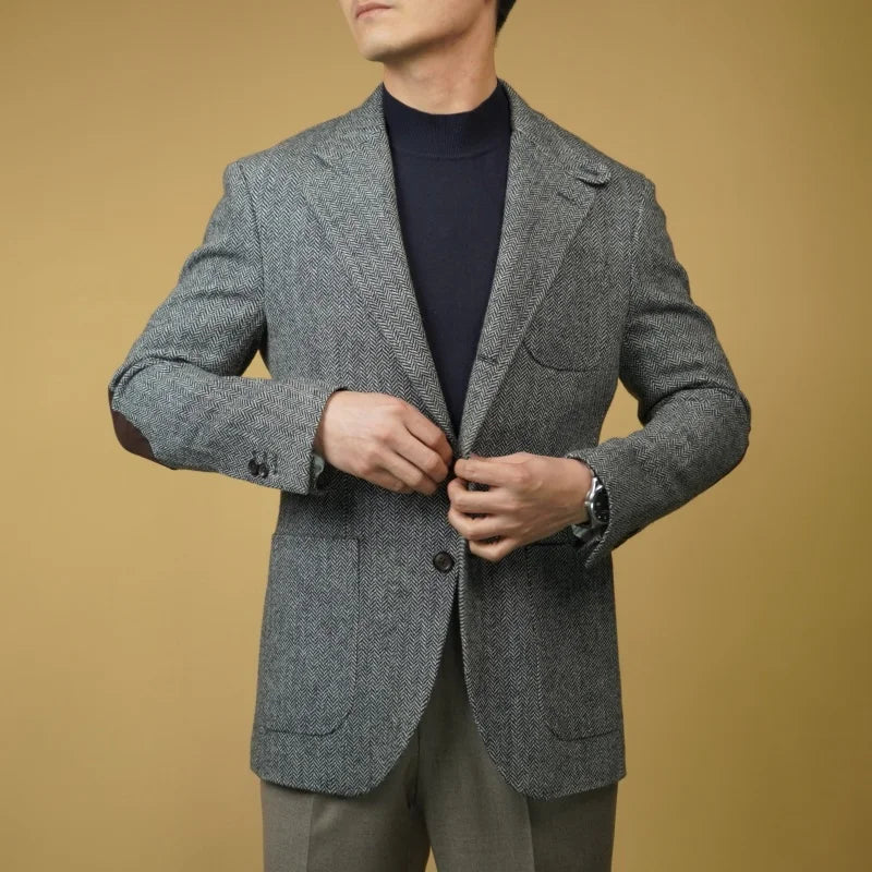 Blazer Homme en Tweed Slim Fit