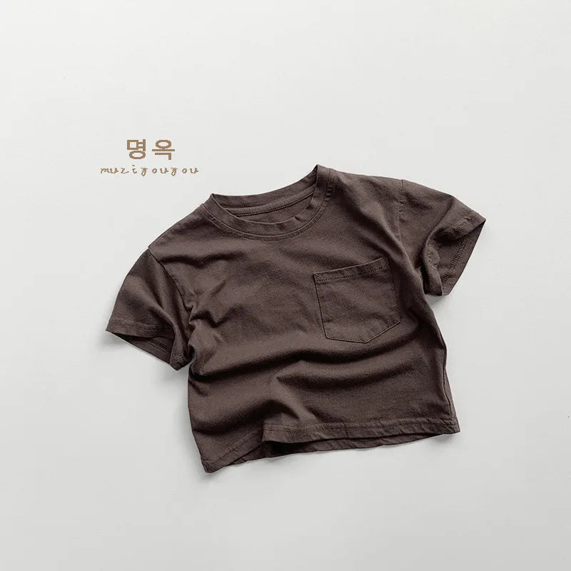 T-shirt Enfant en Coton à Manches Courtes pour Garçon