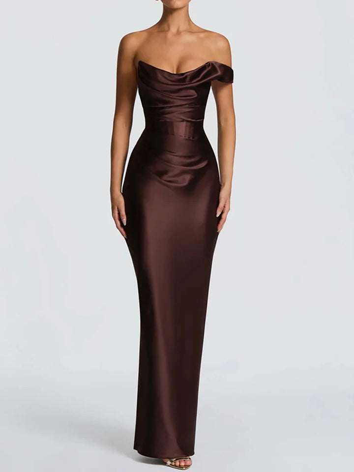 Robe Maxi Élégante Sans Manches Femme