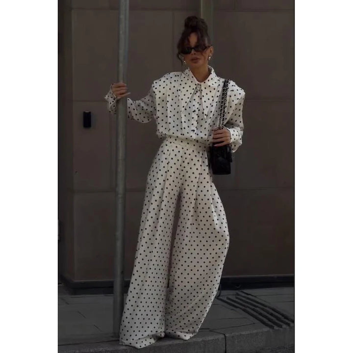 Ensemble Femme Élégant à Pois
