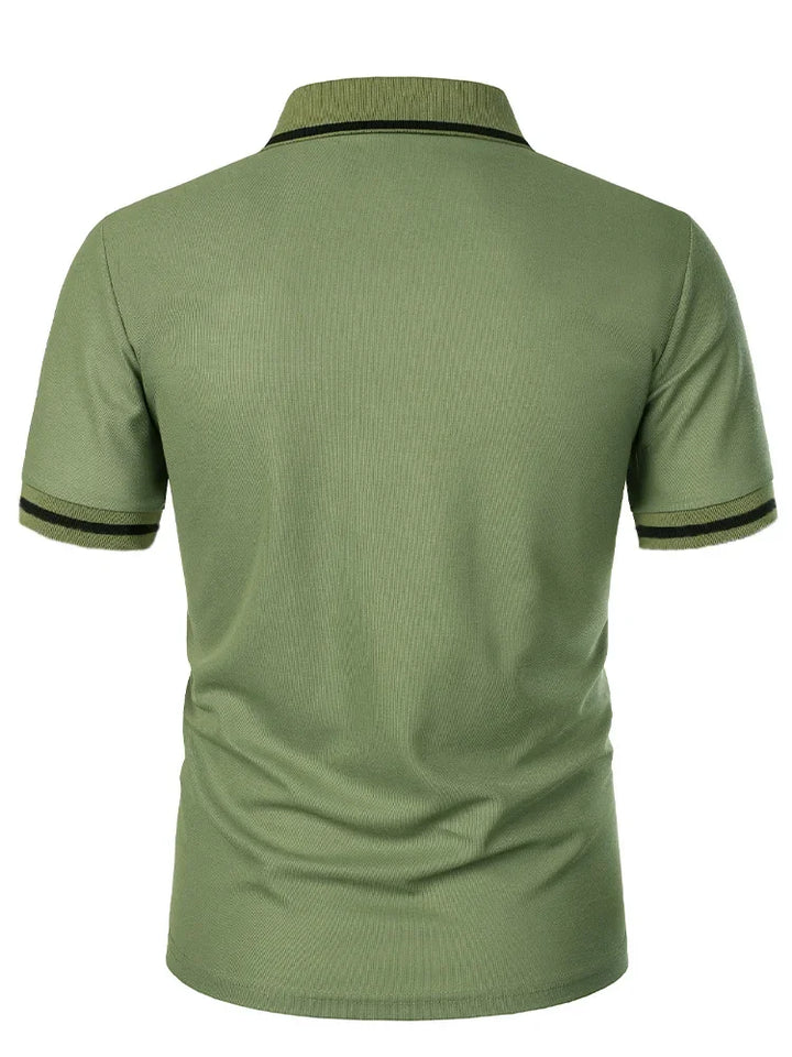 Polo Homme Uni à Manches Courtes