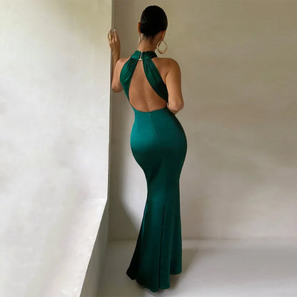 Robe Femme Élégante Col Halter
