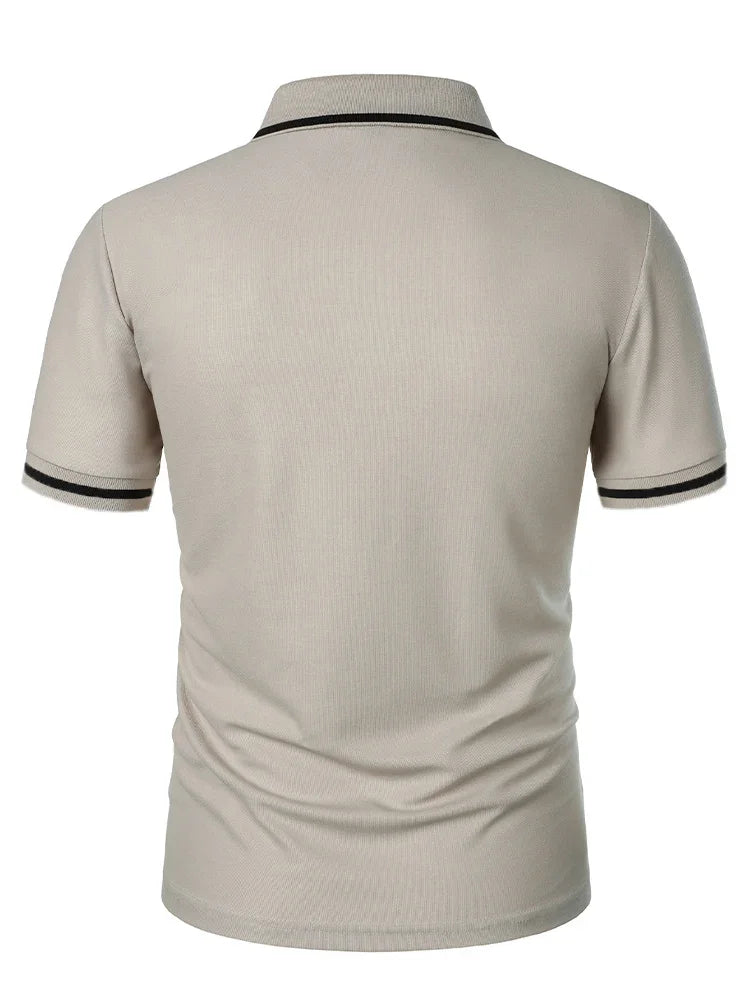 Polo Homme Uni à Manches Courtes