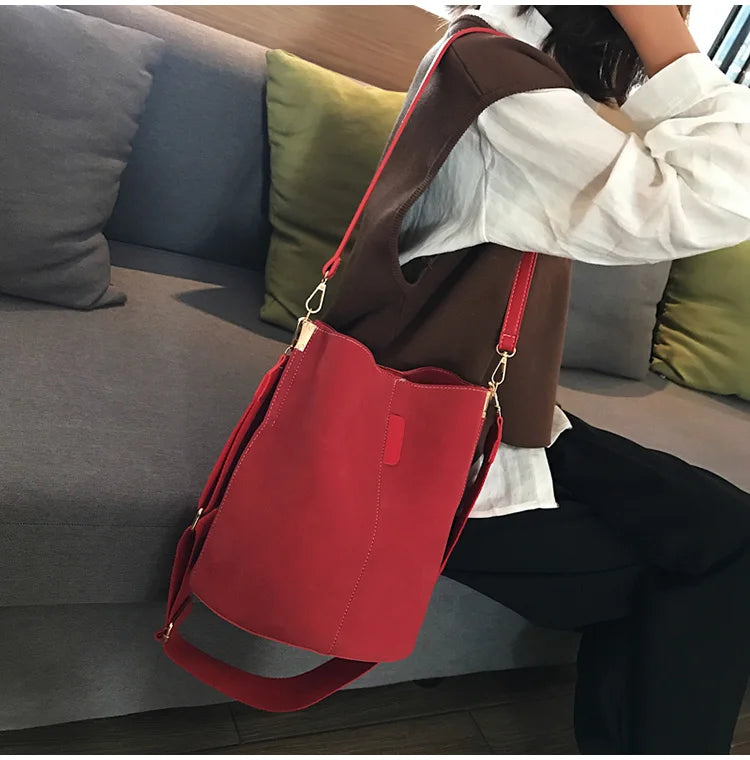 Sac Seau Femme Grande Capacité en Cuir PU Élégant
