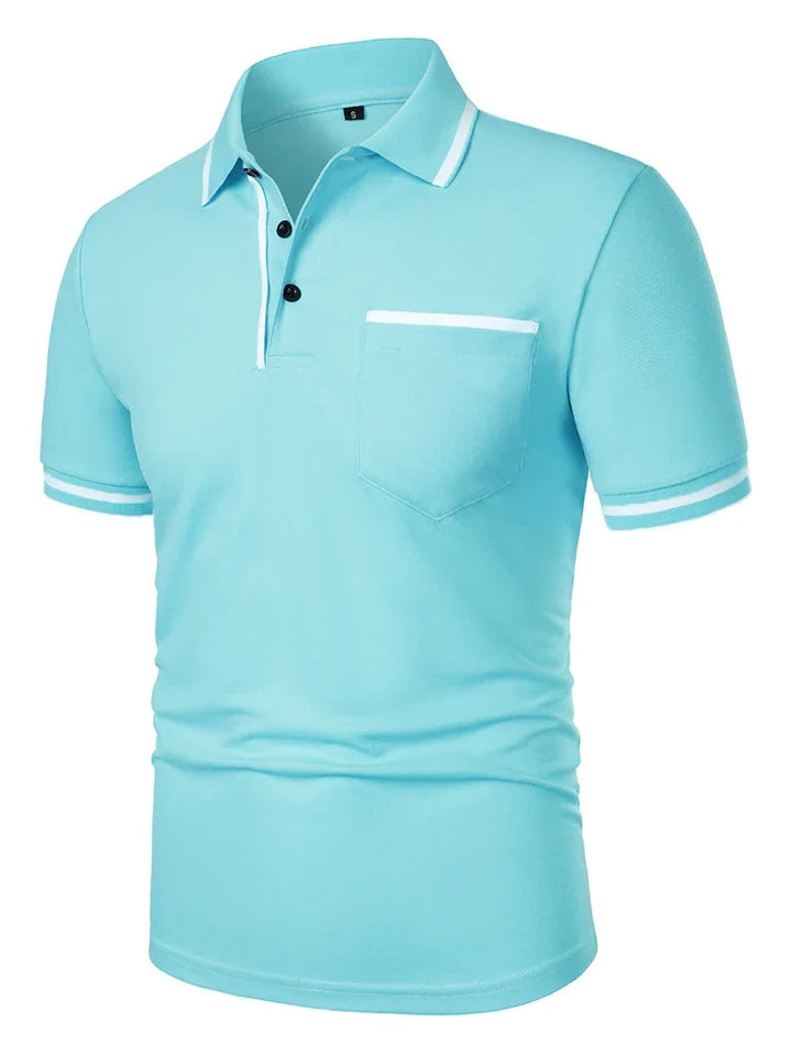 Polo Homme Uni à Manches Courtes