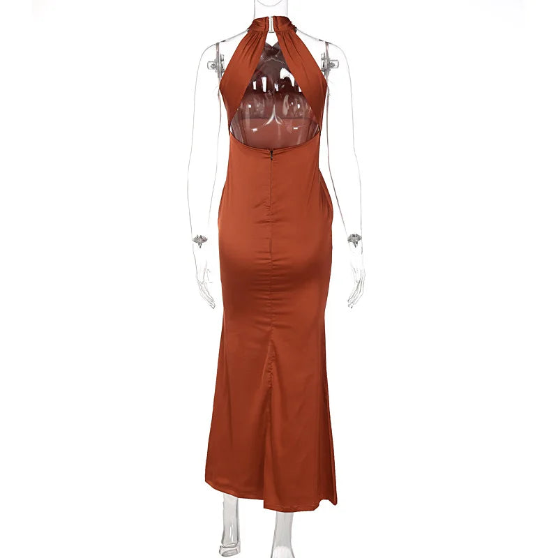 Robe Femme Élégante Col Halter
