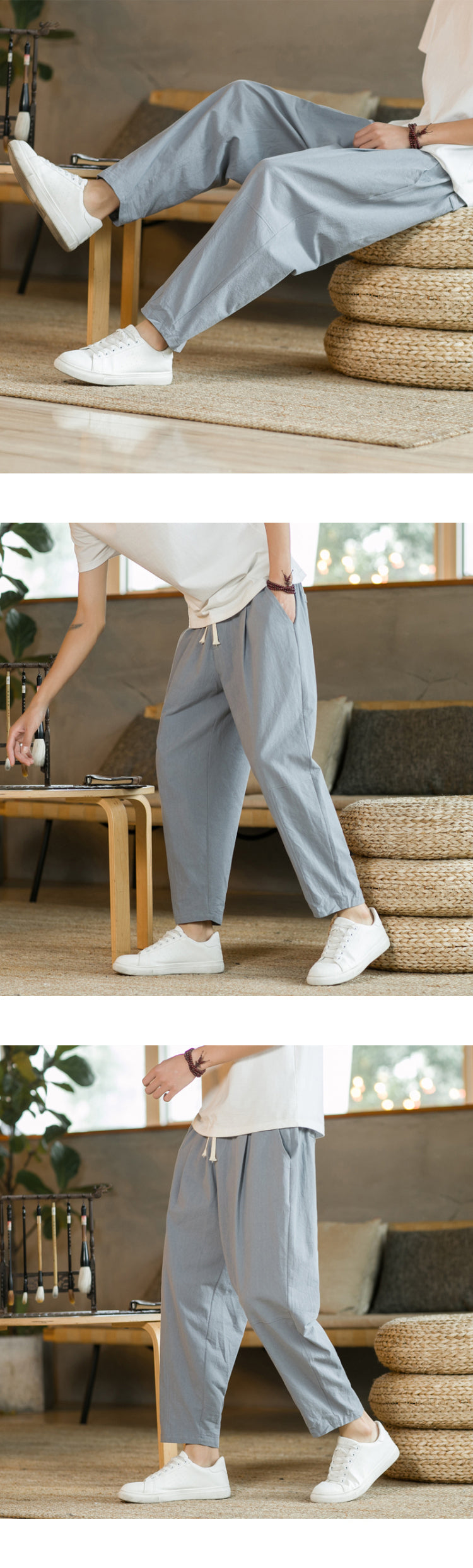 Pantalon en lin urbain