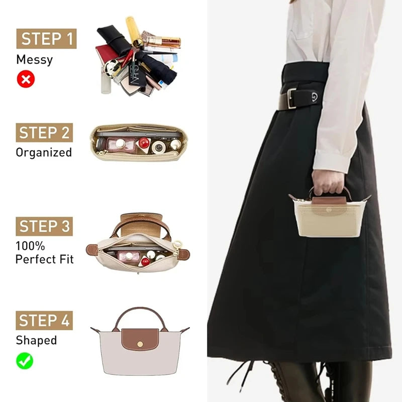 Organisateur de Sac pour Longchamp Mini