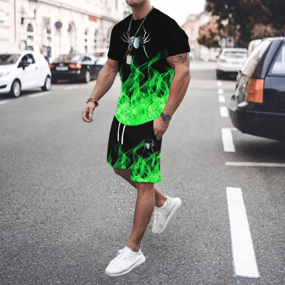 Ensemble Homme 2 Pièces Dégradé Été Streetwear