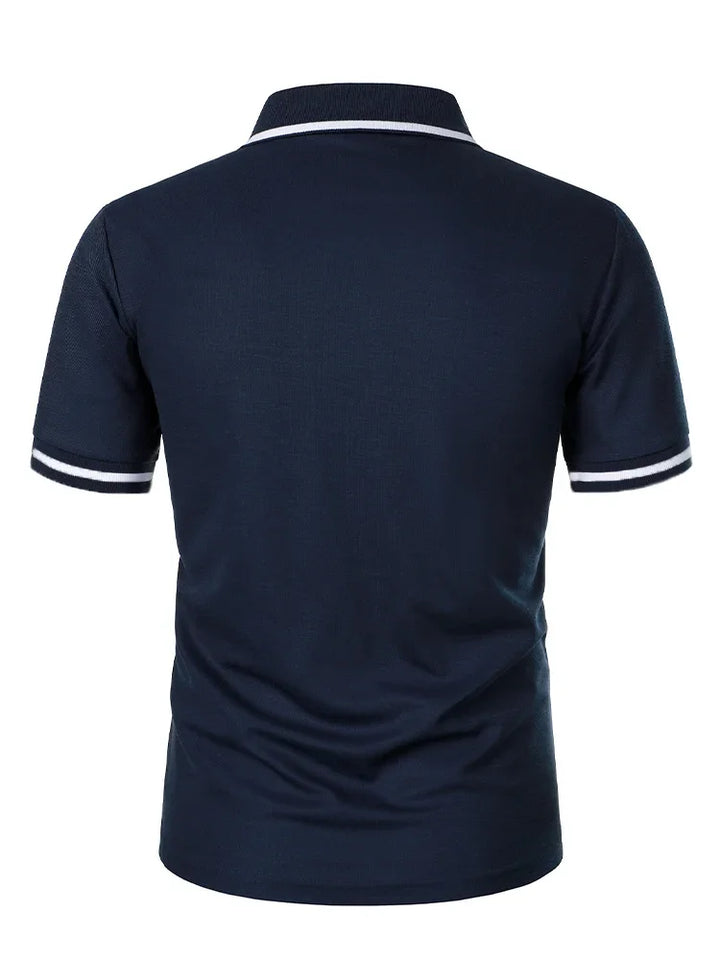 Polo Homme Uni à Manches Courtes