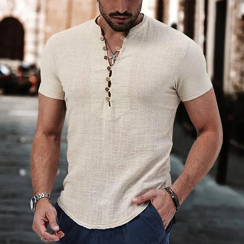 Chemise Homme Lin & Coton Décontractée
