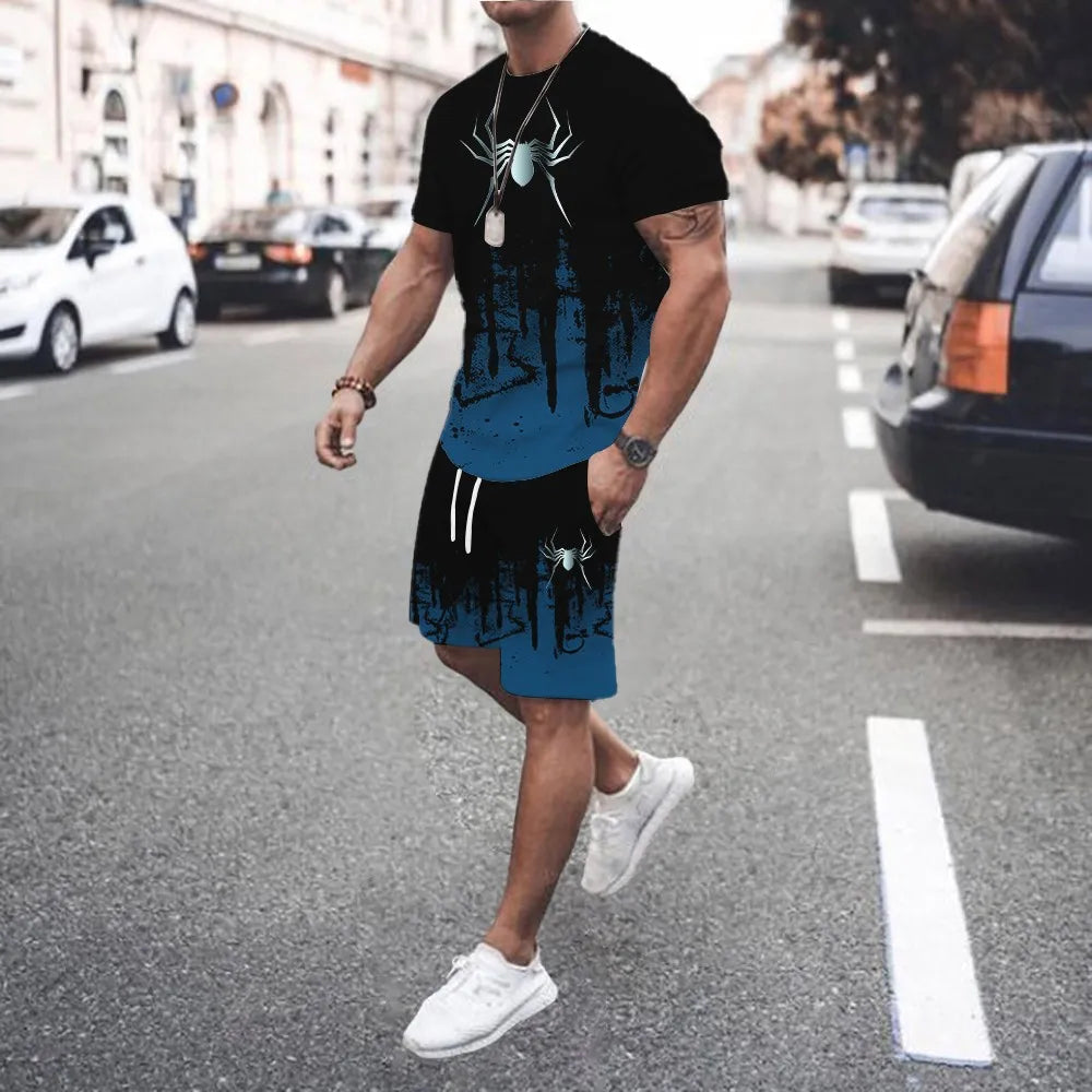Ensemble Homme 2 Pièces Dégradé Été Streetwear