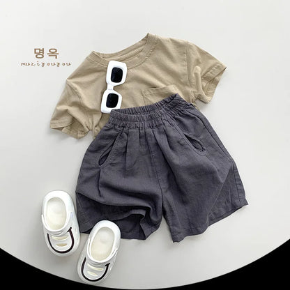 T-shirt Enfant en Coton à Manches Courtes pour Garçon