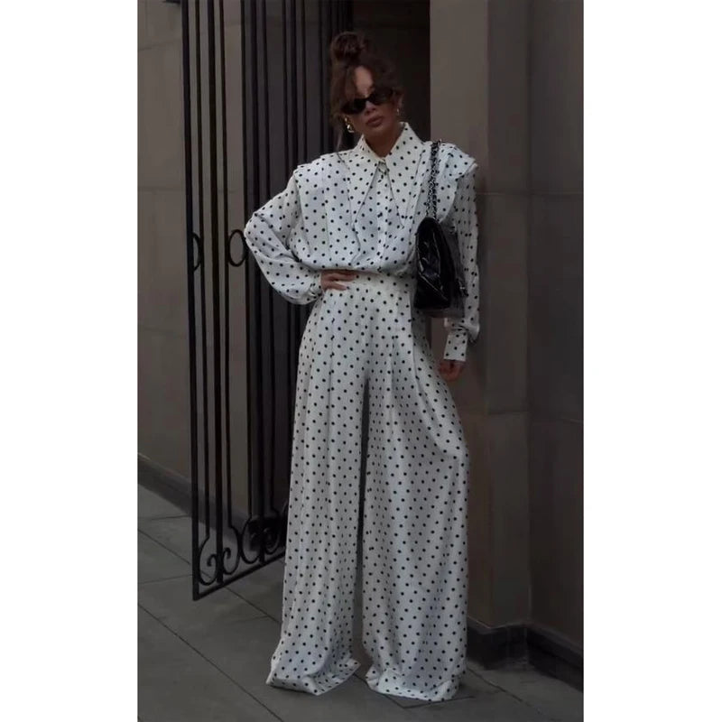 Ensemble Femme Élégant à Pois