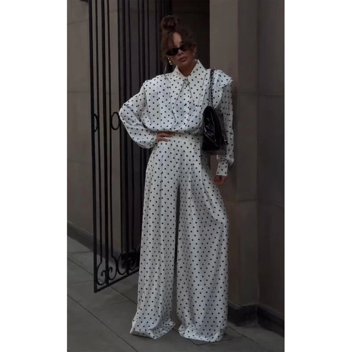 Ensemble Femme Élégant à Pois