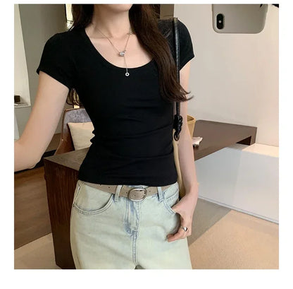 T-shirt en coton d’été pour femme