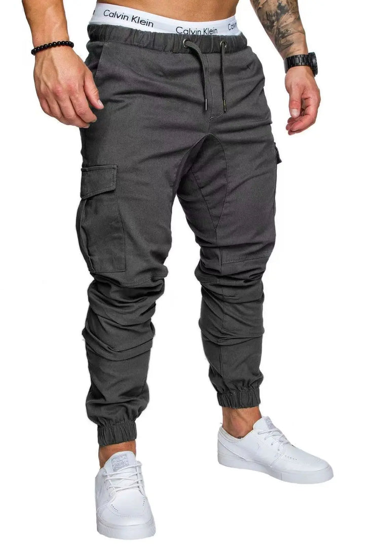 Pantalon Cargo Homme Taille Haute Décontracté