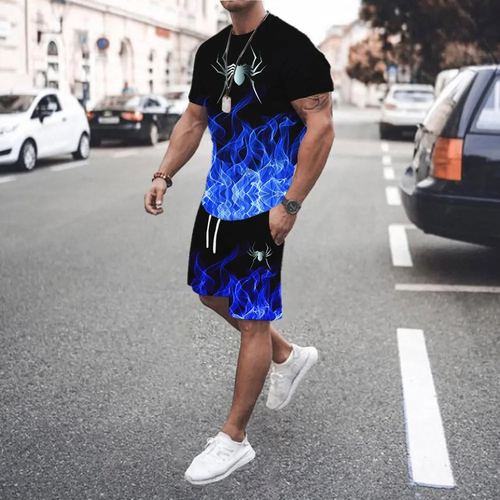 Ensemble Homme 2 Pièces Dégradé Été Streetwear