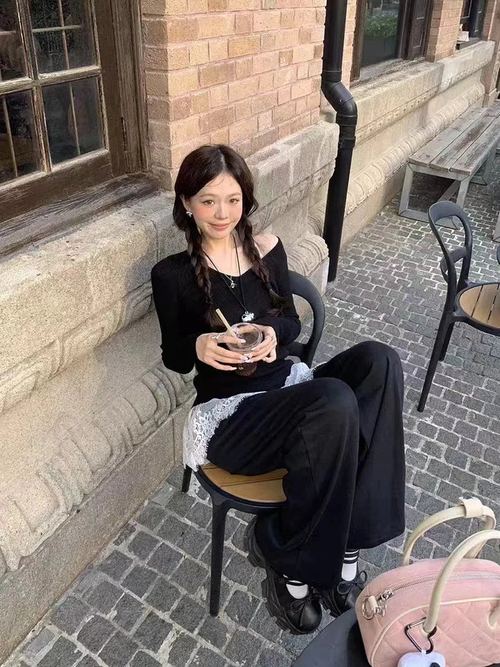 Top Court Femme en Dentelle avec Dos Nu