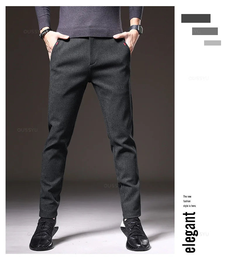 Pantalones elásticos elegantes para hombre