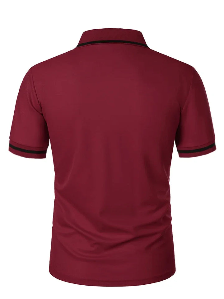 Polo Homme Uni à Manches Courtes