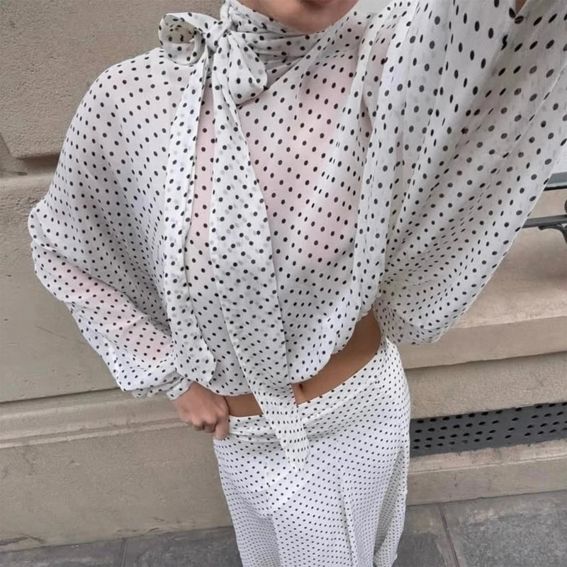 Ensemble Femme Élégant à Pois
