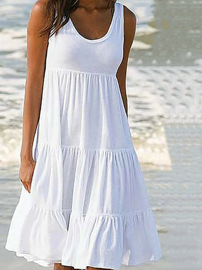 Robe midi moulante à bretelles