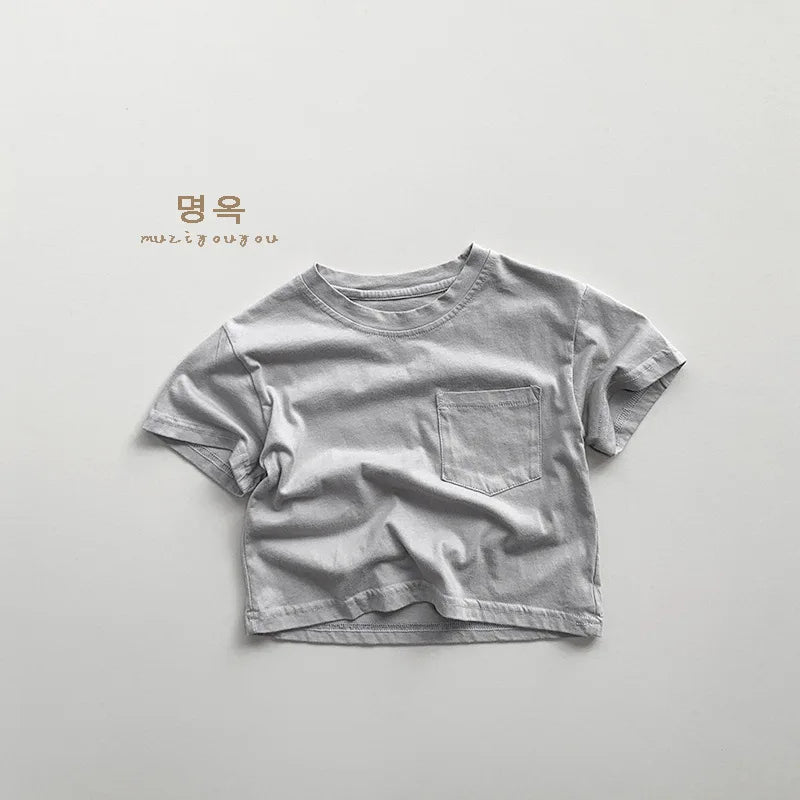 T-shirt Enfant en Coton à Manches Courtes pour Garçon
