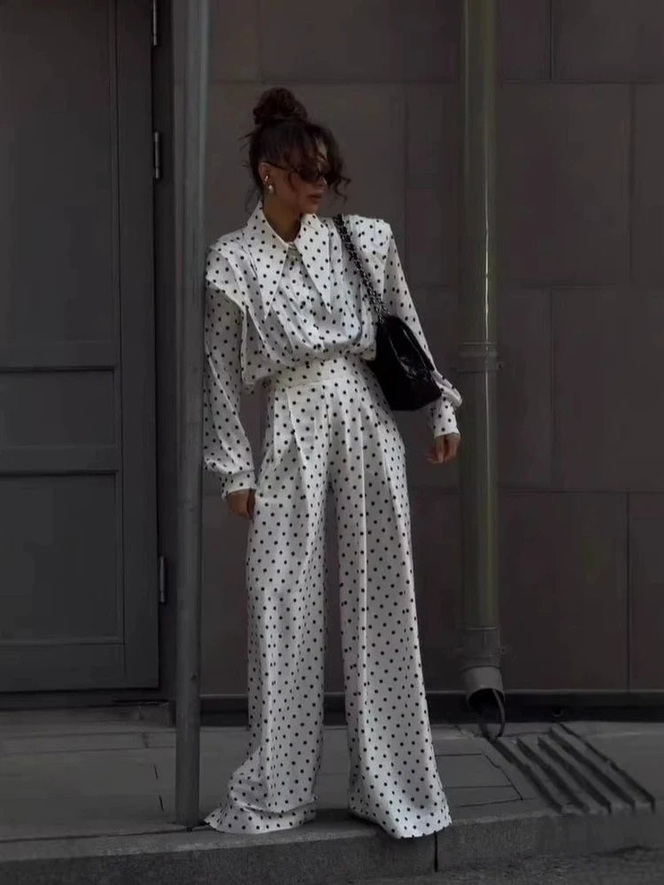 Ensemble Femme Élégant à Pois