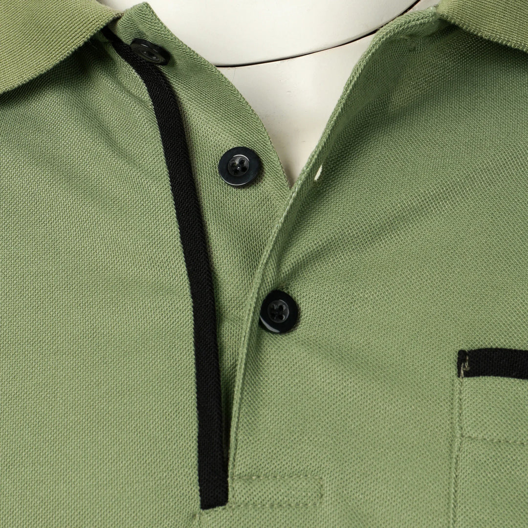 Polo Homme Uni à Manches Courtes