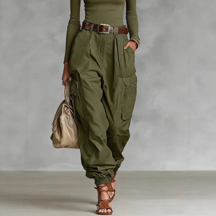 Pantalon Cargo Femme Taille Haute Style Vintage