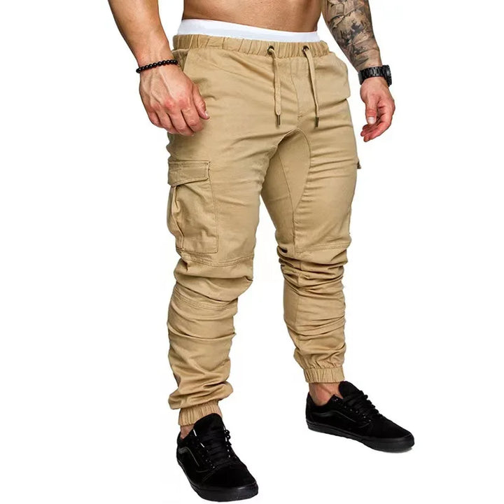 Pantalon Cargo Homme Taille Haute Décontracté