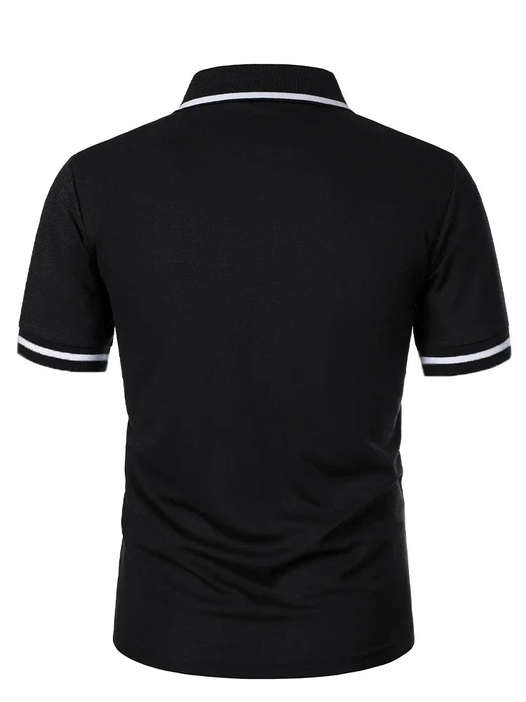 Polo Homme Uni à Manches Courtes