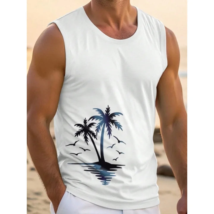Débardeur Homme Imprimé Tropical