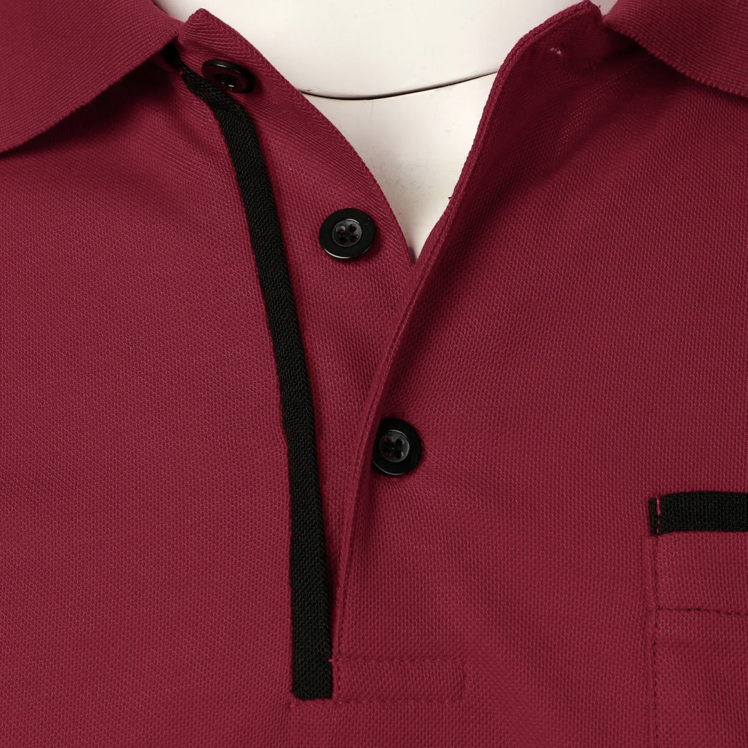 Polo Homme Uni à Manches Courtes