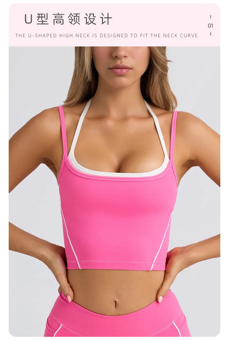 Ensemble Sport Femme 3 Pièces pour Yoga, Fitness et Running