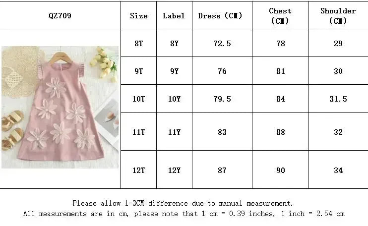 Robe Fille Fleurie Sans Manches Style Princesse